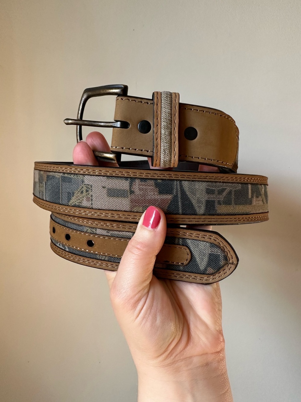 ✨5/$25 Men’s Canvas Leather Belt Waist 42